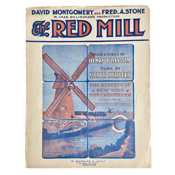 The Red Mill Sheet Music "Streets of New York" 1906 Henry Blossom Victor Herbert - Picture 1 of 3